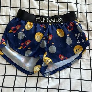 crypto chickn legs running shorts